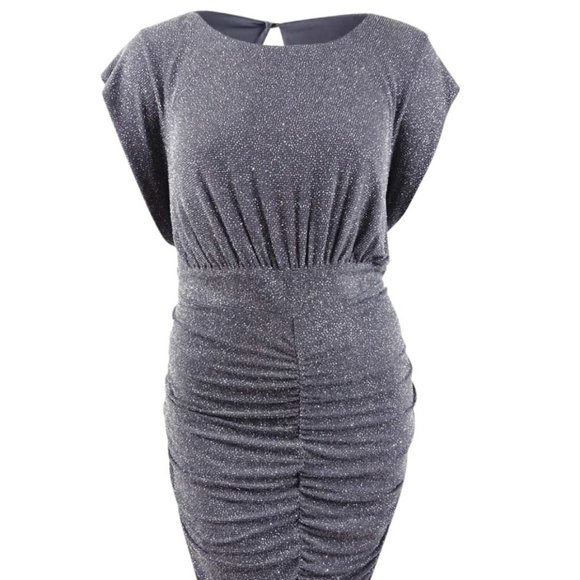 Plus Size 18 Vince Camuto Metallic Ruched Dress - Picture 2 of 4